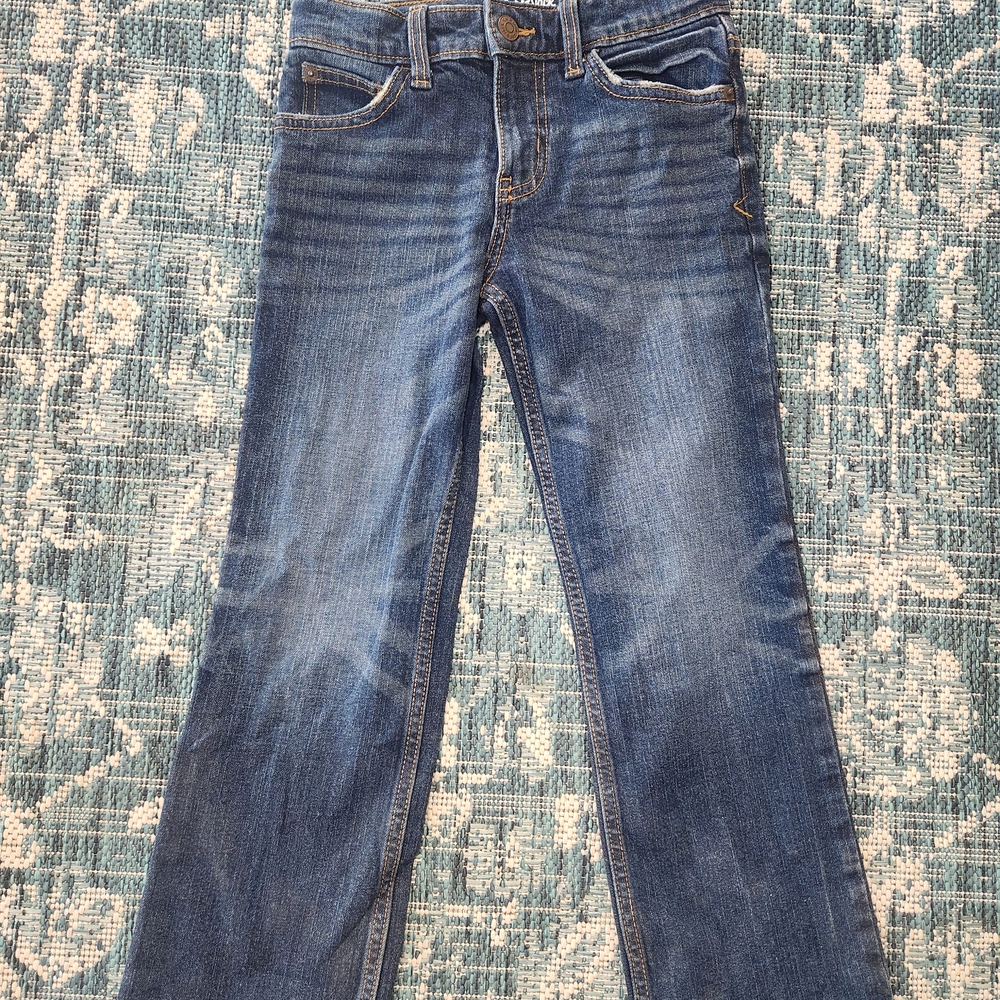 Cat & Jack Blue Straight-Leg Jeans with Natural Fading